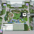 Residential Landscape Design With Green Lawn Trees Water Features And Pathways
