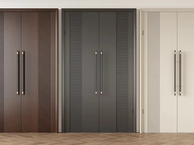 Modern Double Door Entry Door Villa Door Office Door 3d model