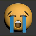 Expression package WeChat expression package cartoon expression cartoon face emoticon Yan text 3d model