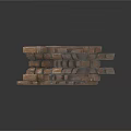 Modern Stacked Brick Wall Structure With Red Bricks And Textured Design 3d model