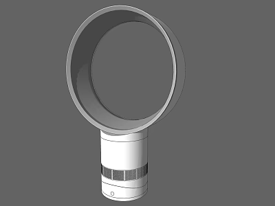 Modern Air Conditioner Fan With Circular Head And Cylindrical Base Grille 3d model