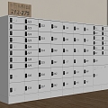 Modern Public Space Locker Storage Cabinet Pier Cabinet 3d model