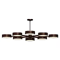 Sleek Modern Ceiling Light With Multiple Circular Rings And Dark Finish Design 3d model