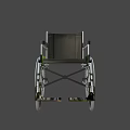 Black Manual Wheelchair With Steel Frame Large Rear Wheels And Mobility Design