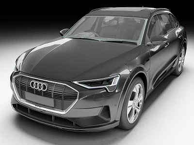 Modern Audi SUV With Sleek Black Exterior LED Headlights And Bold Grille 3d model