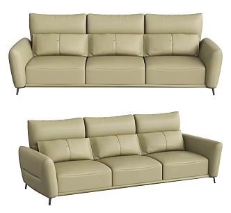 Three-seat sofa 3d model