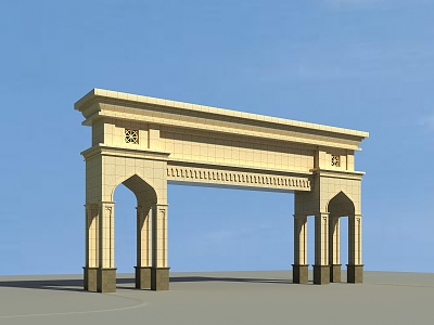 European-style gate 3d model