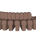Contemporary Unique Shaped Sofa With Curved Lines And Velvet Upholstery For Living Room