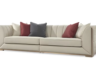 French American style cream 3d model