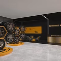 Continental Car Repair Shop With Service Bays Vehicles And Maintenance Tools