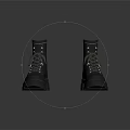 Black Leather Lace Up Ankle Boots With Chunky Sole And Stylish Design