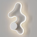Modern Curved Wall Light With White Sleek Design And LED Lighting 3d model