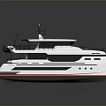 Luxury Modern White Catamaran Yacht With Wooden Deck And Upper Structure