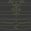 Ornate Carved Patterns With Various Decorative Borders And Divider Elements
