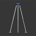 Commercial Equipment Tripod Stand With Adjustable Metal Legs Blue Connector And Stable Base Support