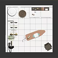 Cartoon Laundry Room Scene With Washing Machine Dryer Clothes Rack And Laundry Basket