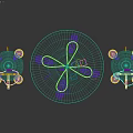 Kids Wooden Table and Chairs Set With Rocking Horse Shaped Chairs And Colorful Alphabet Blocks