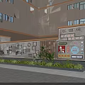 Yingtianpu New Era Civilization Practice Cultural Center With Bulletin Boards And Green Plants
