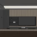 Modern Living Room Interior Design With Wooden TV Wall And Minimalist Decor