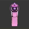 Decorative Pink Gun Featuring Heart Star Wing Accents White Drizzle Design And Pink White Capsules 3d model