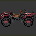 Terrain Ideal For Off Road ATV With Pink Orange Body And Large Tires