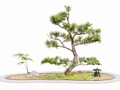 New Chinese Style Courtyard Scrib Pine Tree Lohan Pine Welcome Pine Landscape Tree Model Tree Ornamental Tree Landscape Scrib Stone End Scene model