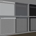 Various Styles Of Window Blinds In White Gray And Black With Different Textures
