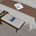 New Chinese Style Bed End Stool Bench Sofa Stool 3d model