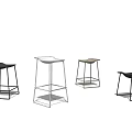 Modern Sleek Bar Stools With Metal Frames And Various Color Options