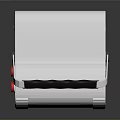 Silver Portable Equipment With Red Control Buttons Handle And Roll Paper Design