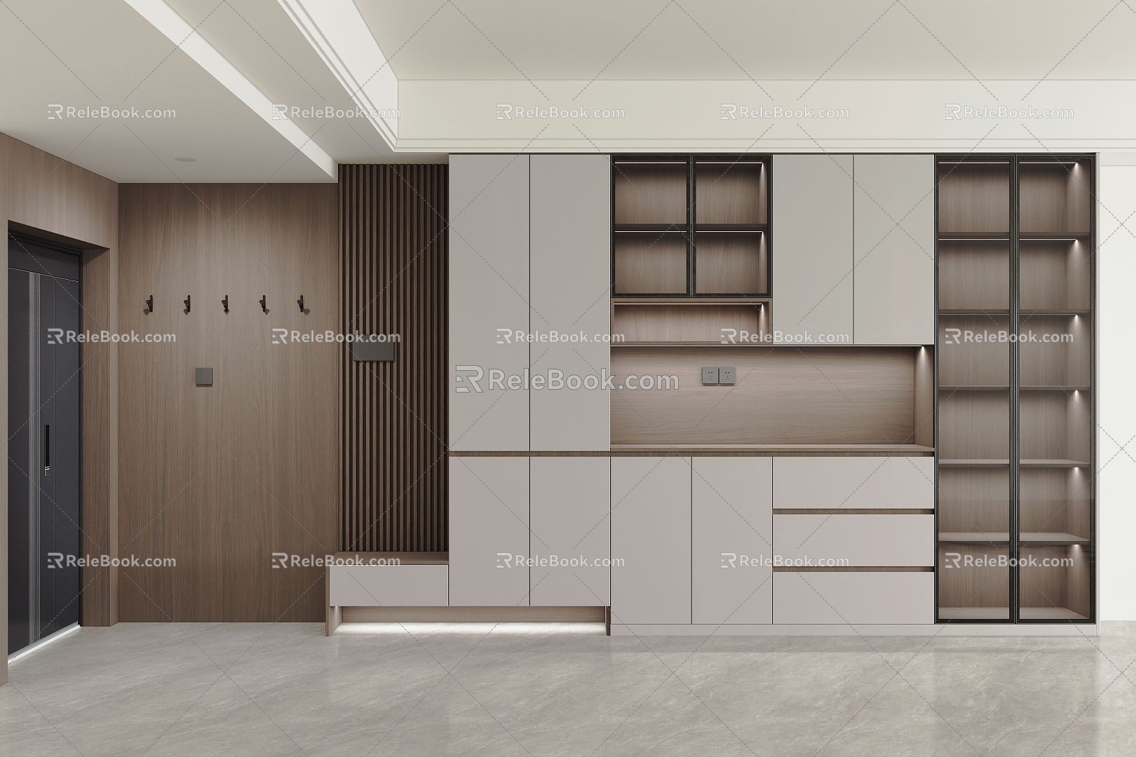 Modern Shoe Cabinet Sideboard 3d model