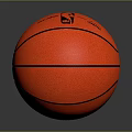 Red Basketball With Black Lines And Smooth Leather Texture For Daily Use