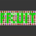 Colorful Cartoon Fruit Board Game Scene With Various Fruits And Green Paths