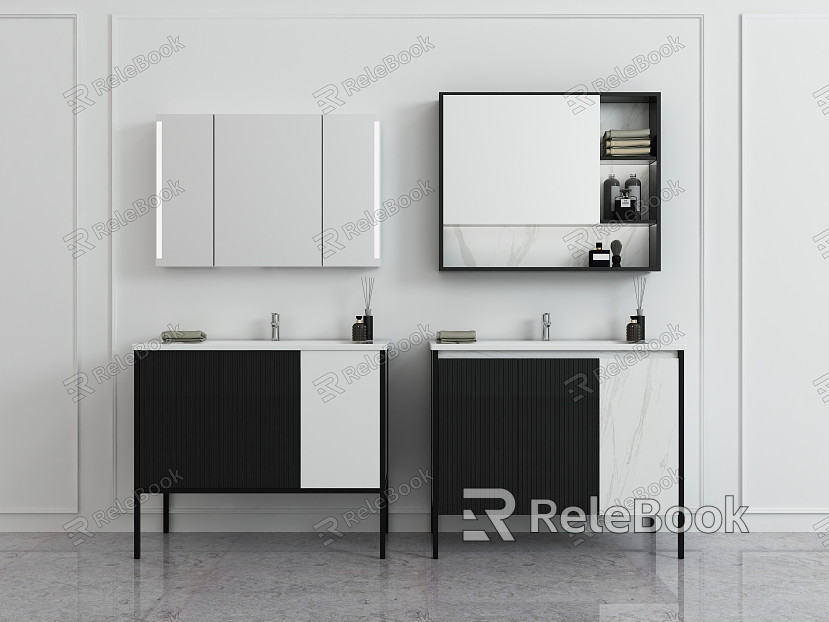 modern sink bathroom cabinet model