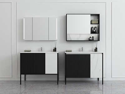 modern sink bathroom cabinet model