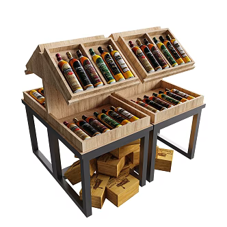 Shelf Red Wine Rack Meichen 3d model