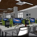 Modern Marble Office Reception Desk With Exquisite Corporate Brand Wall And Sleek Wooden Ceiling Design