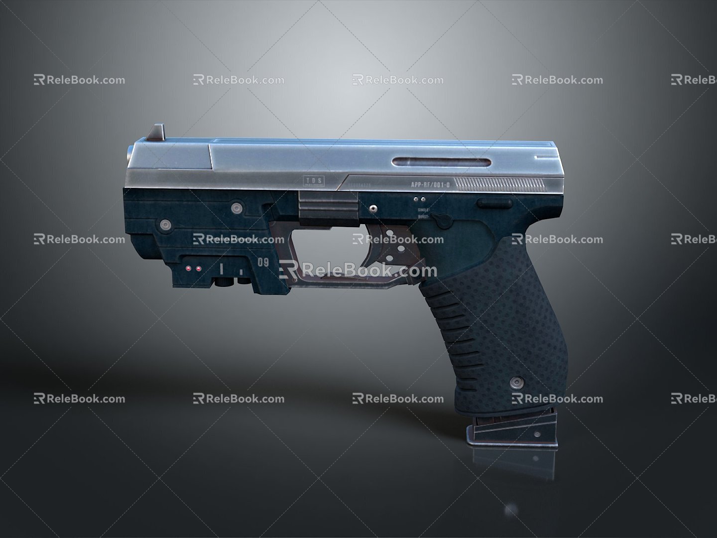 pistol semi-automatic pistol automatic pistol modern weapon hot weapon hot weapon gun military 3d model