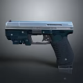 Modern Pistol With Futuristic Design Metal Slide Black Textured Grip And Tactical Features