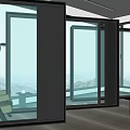 Casement Windows Modern Design With Wide Mountain View And Indoor Lighting