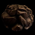 Natural Rock Sphere With Rough Surface And Irregular Shape In Earth Tones
