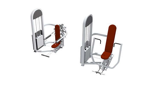 Fitness Equipment Seat Shoulder Lifter Seat Pusher 3d model