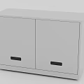 White Double Door File Cabinet With Black Handles For Office Storage