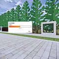 Modern fence ecological fence villa courtyard fence community creativity 3d model