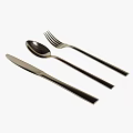Sleek Modern Cutlery Set With Stainless Steel Knife Fork And Spoon
