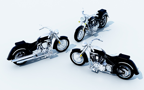 Modern Motorcycle 3d model