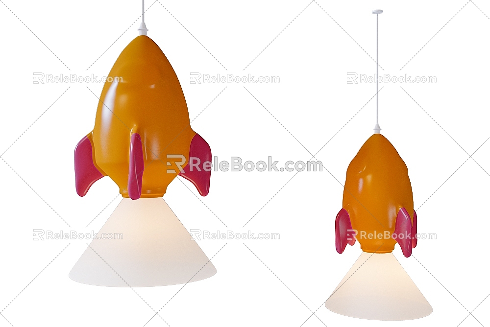 Modern minimalist chandelier chandelier chandelier children's room chandelier 3d model