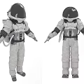 Highly Detailed Astronaut Suit 3D Model With Front And Back Views