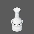 White Ornamental Column With Floral Patterns For Urban Public Facility Decoration