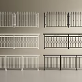 Metal Railings With Various Designs In White And Black Including Gates